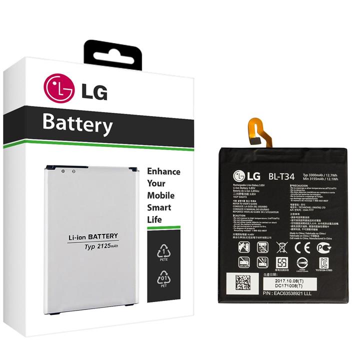 باتری موبایل ال جی مدل BL-T34 با ظرفیت 3300mAh مناسب برای گوشی موبایل  ال جی V30 LG BL-T34 3300mAh Mobile Phone Battery For LG V30